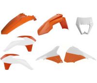 Комплект пластика оранжево-белого рестайлинг кит 17-19 KTM EXC/EXCF 125-500/14-16