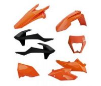 Комплект пластика оранжевого с черными боковинами бака (OEM2017) KTM EXC/EXCF /17-19
