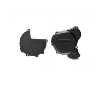 Комплект защитных накладок черных на крышки сцепления и зажигания X-Power Kit KTM EXC 250/300/17->