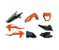 Комплект пластика (оранжево-черный) KTM EXC/EXCF /17-19