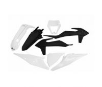Комплект пластика бело-черного SixDays color KTM EXC/EXCF /20->