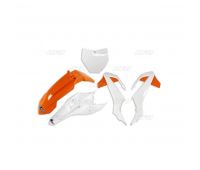 Комплект пластика оранжевого-белого KTM SX65/16->