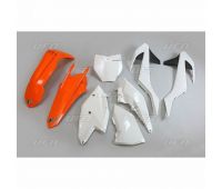 Комплект пластика белый-оранжевый OEM2017 KTM SX/SXF 125-450/16-18