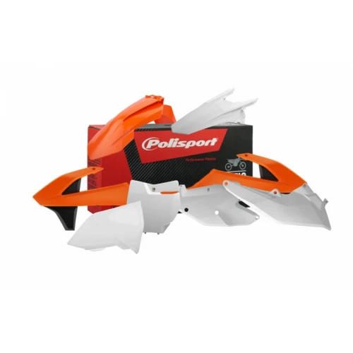 Комплект пластика оранжево-белый (OEM 2019) KTM SX/SXF 125-450 /16-18