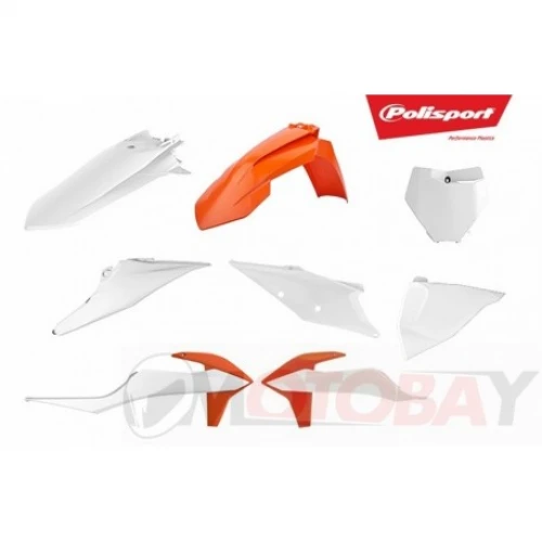 Комплект пластика бело-оранжевого (OEM) KTM SX/SXF 125-450/19->